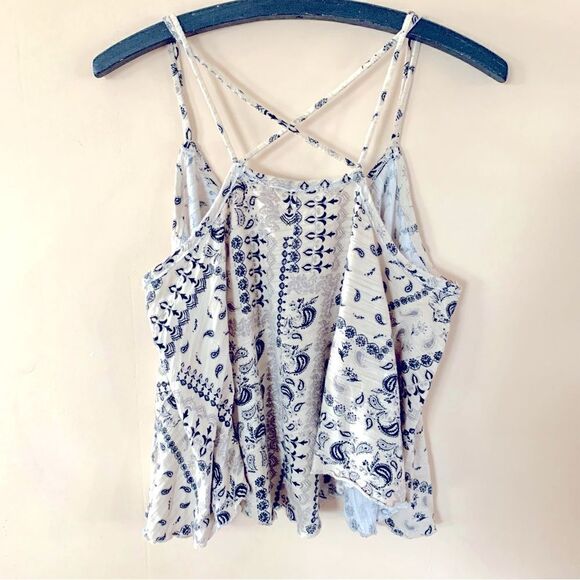 Free People We The Free Hey Girl Paisley Strappy Tank Top - Picture 5 of 6